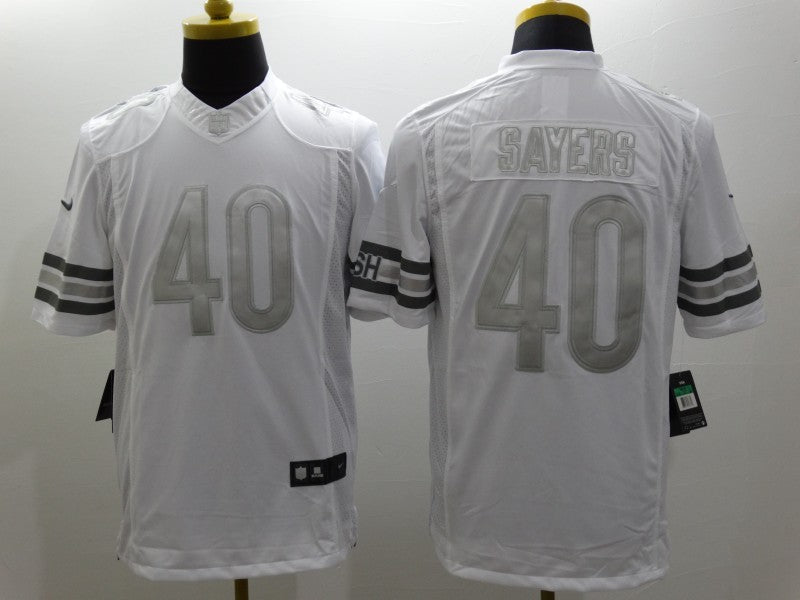 Men's Chicago Bears Gale Sayers #44.8 White Game Jersey1