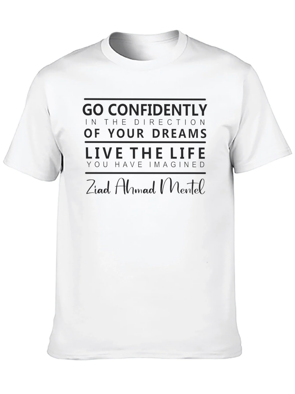 Motivational Black T-Shirt: Dream Big Live Life