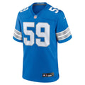 Giovanni Manu Detroit Lions Nike Team Game Jersey -  Blue