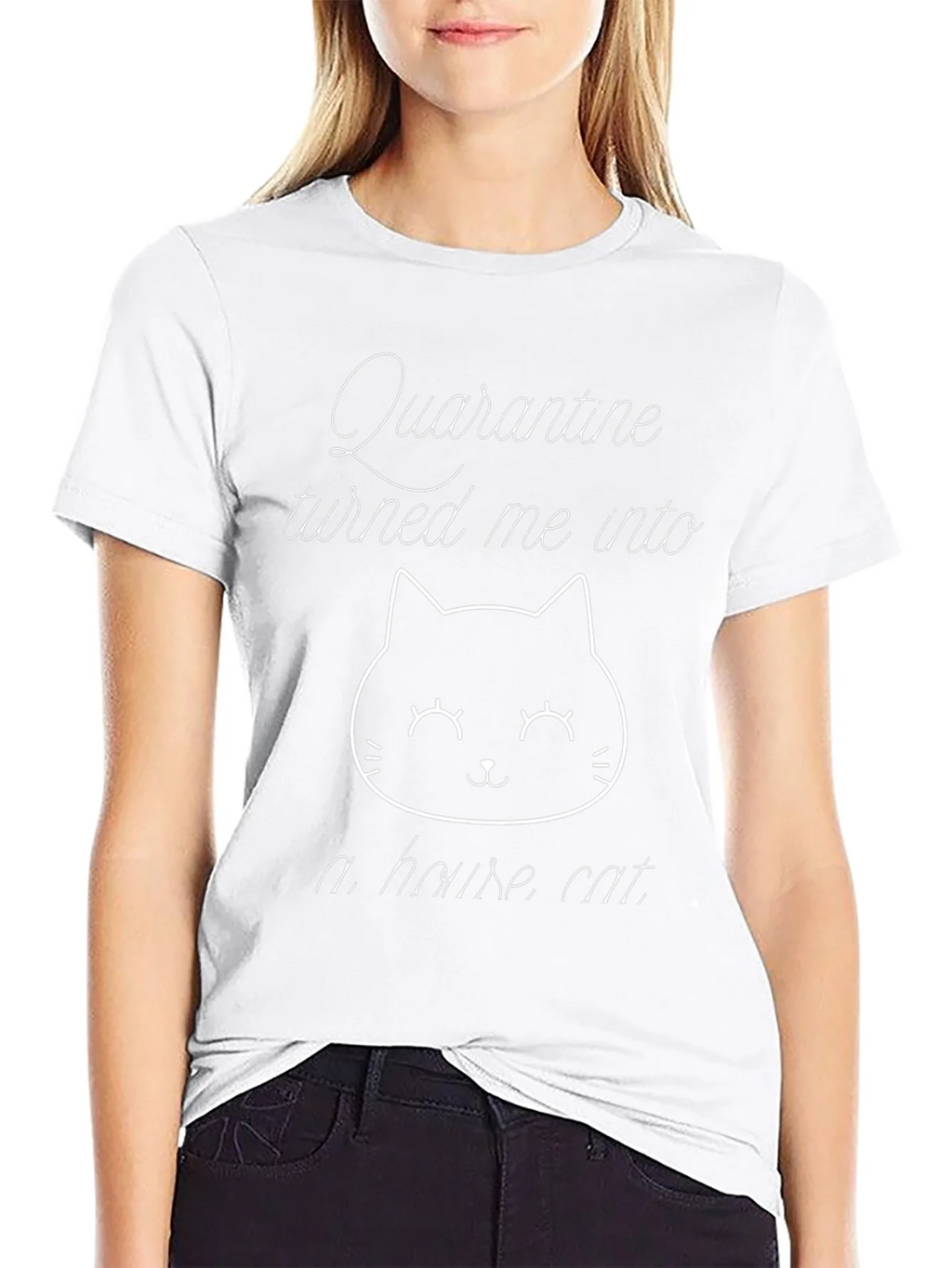 Quarantine House Cat Black T-Shirt