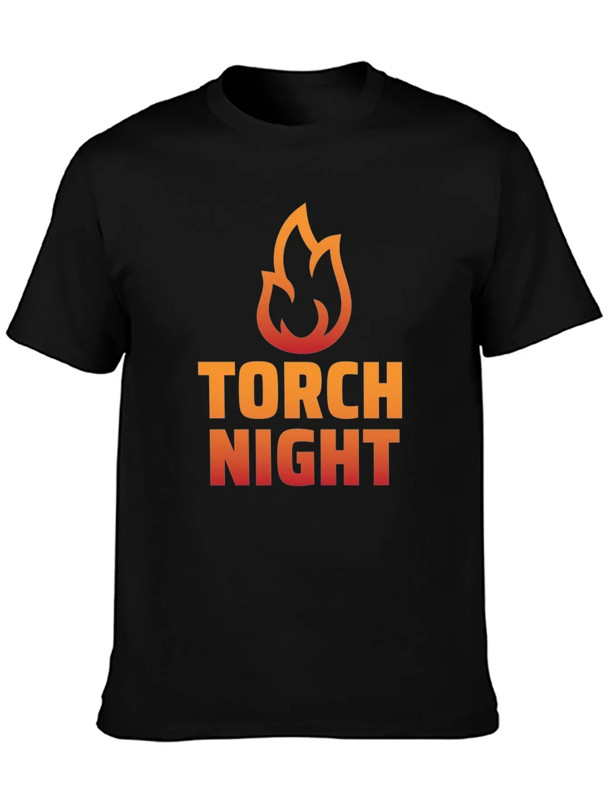 Torch Night Graphic Tee - Bold Flame Design