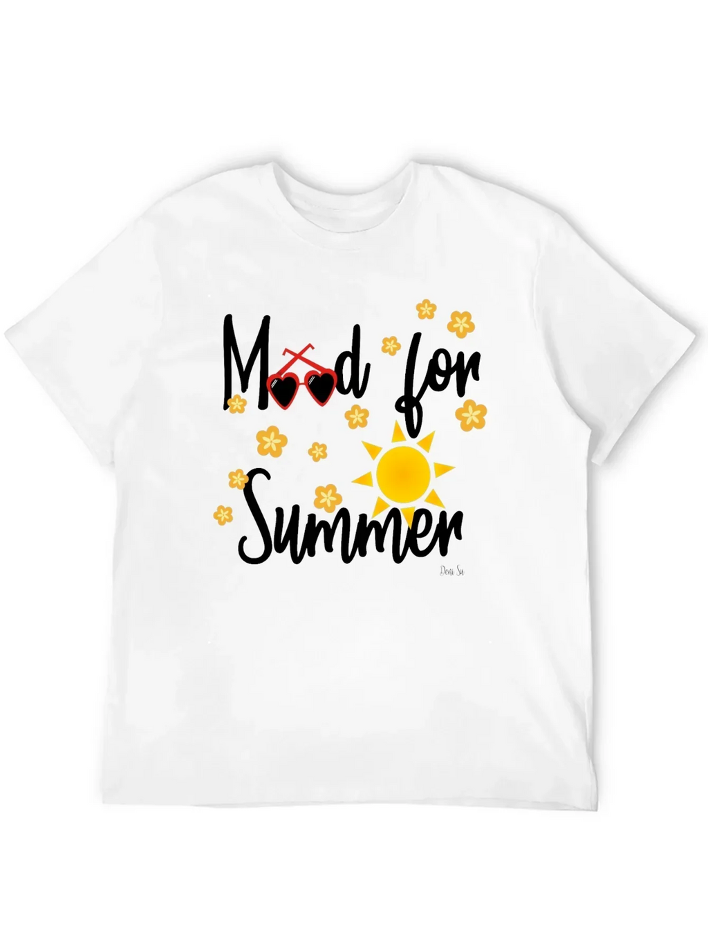 Mood for Summer Graphic Black T-Shirt