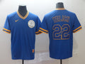 Men's Milwaukee Brewers Christian Yelich #22 MLB Blue Player Jersey