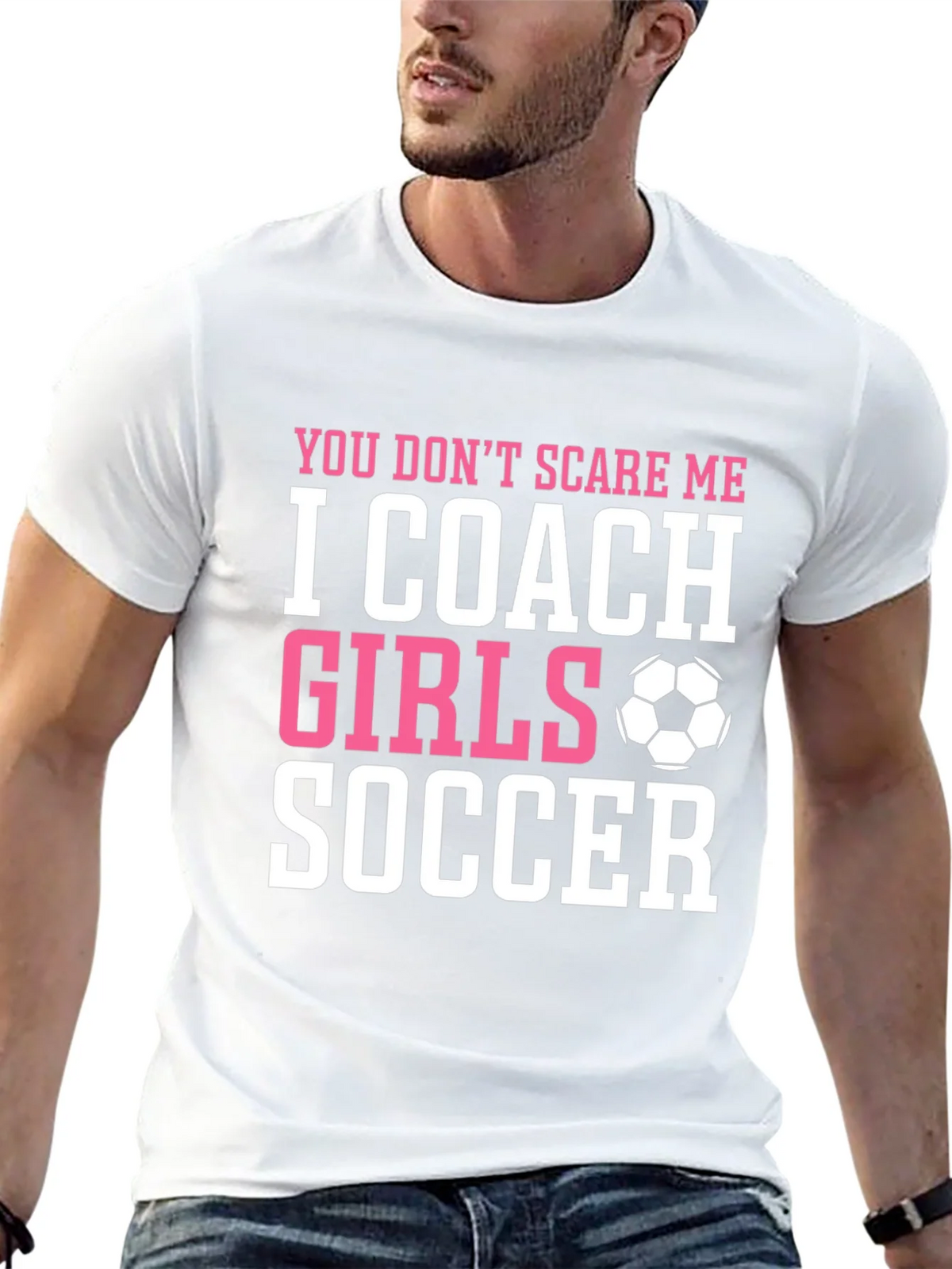 I Coach Girls Soccer T-Shirt Funny Coach Gift