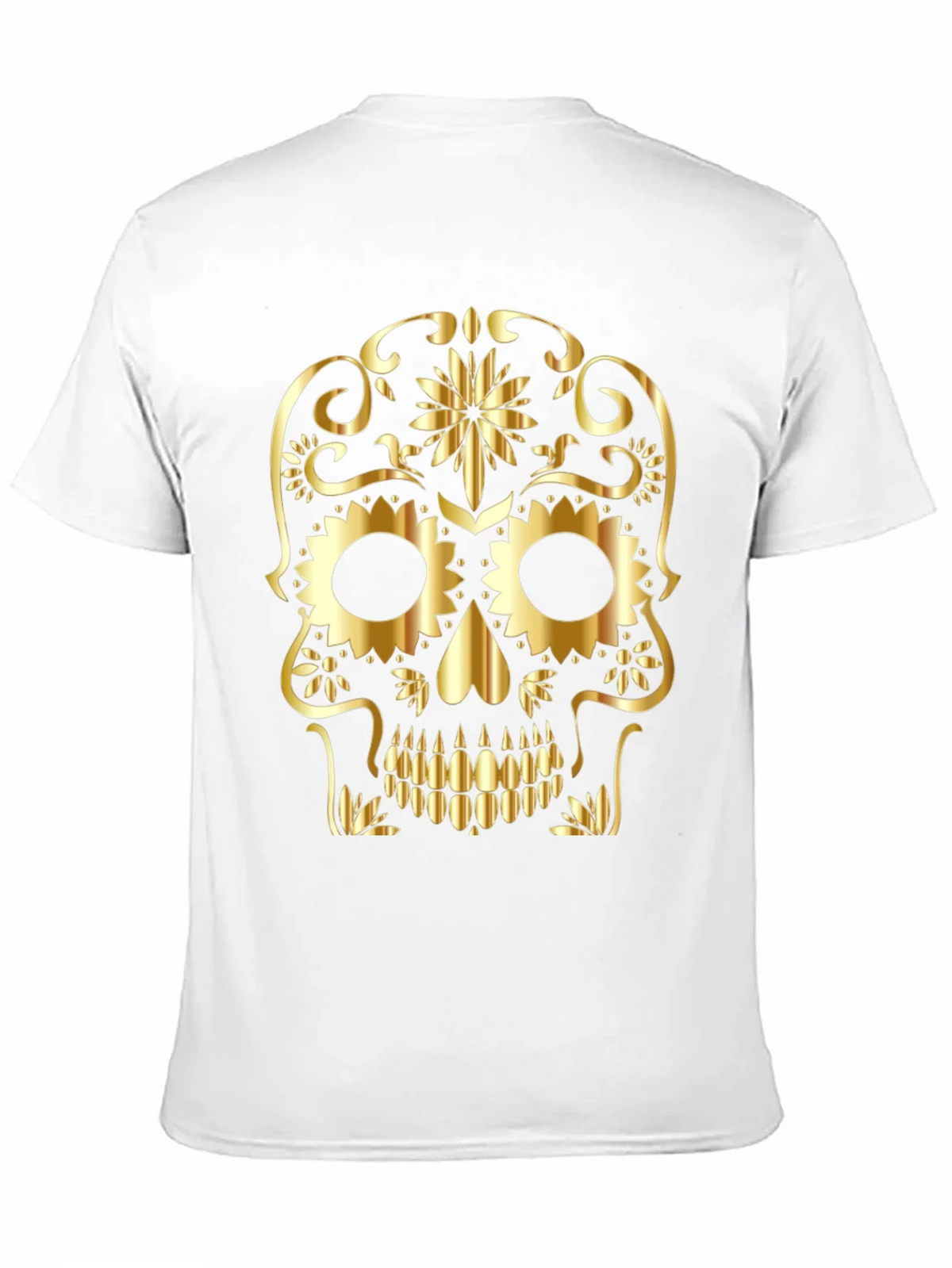 Golden Sugar Skull Graphic Tee