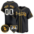 Custom A.Braves Spring Training Patch Vapor Premier Limited ��CStitched Baseball Jerseys
