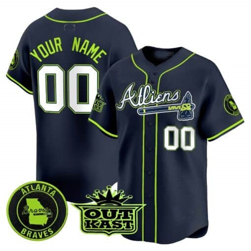 Custom A.Braves Atliens Vapor Premier Limited ��C All Stitched Baseball Jerseys