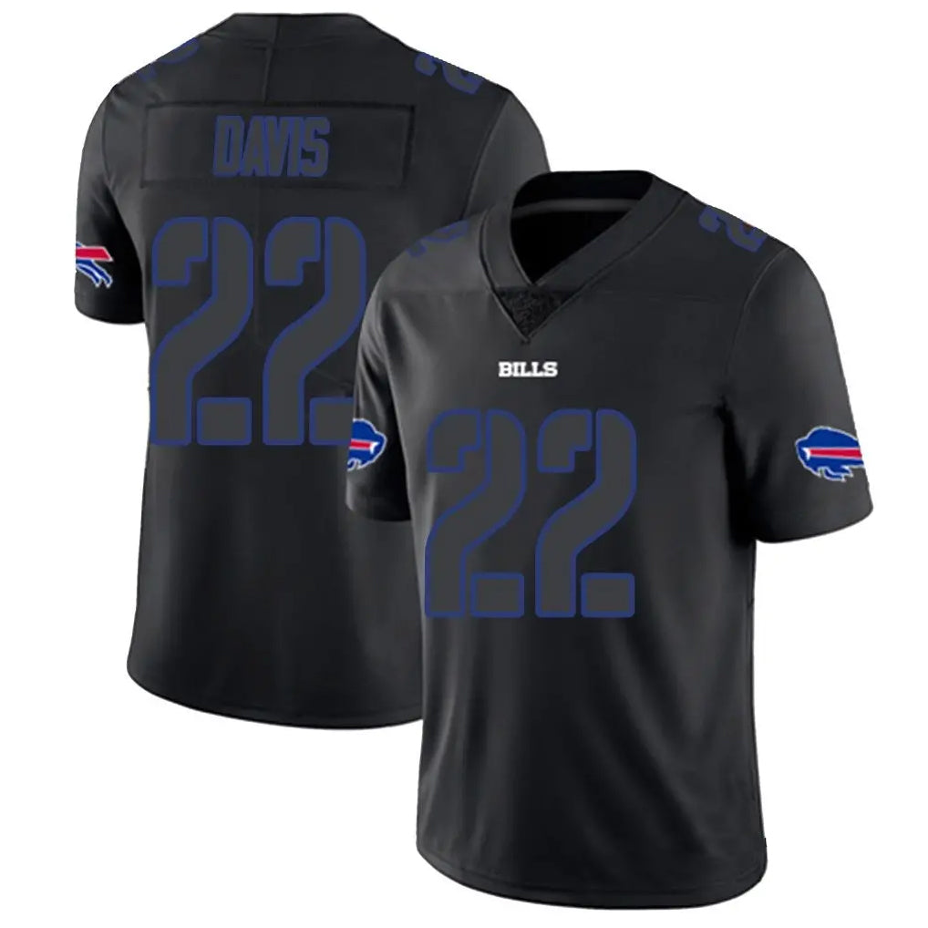 B.Bills #22 Ray Davis Player Limited Black Impact Football Jerseys