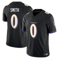 B.Ravens #0 Roquan Smith Player Black Vapor F.U.S.E. Limited Football Jerseys