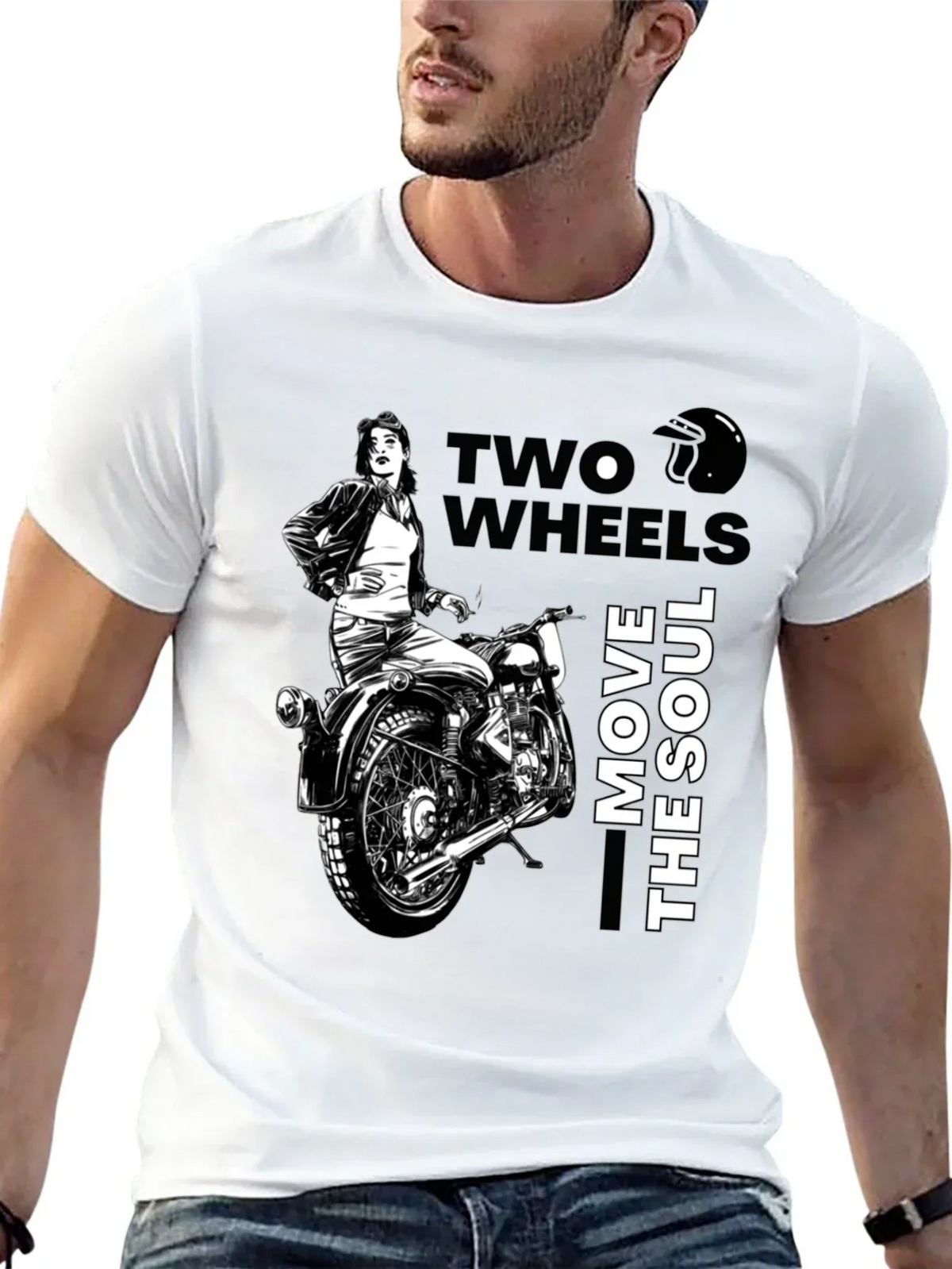 Two Wheels Move The Soul Biker T-Shirt
