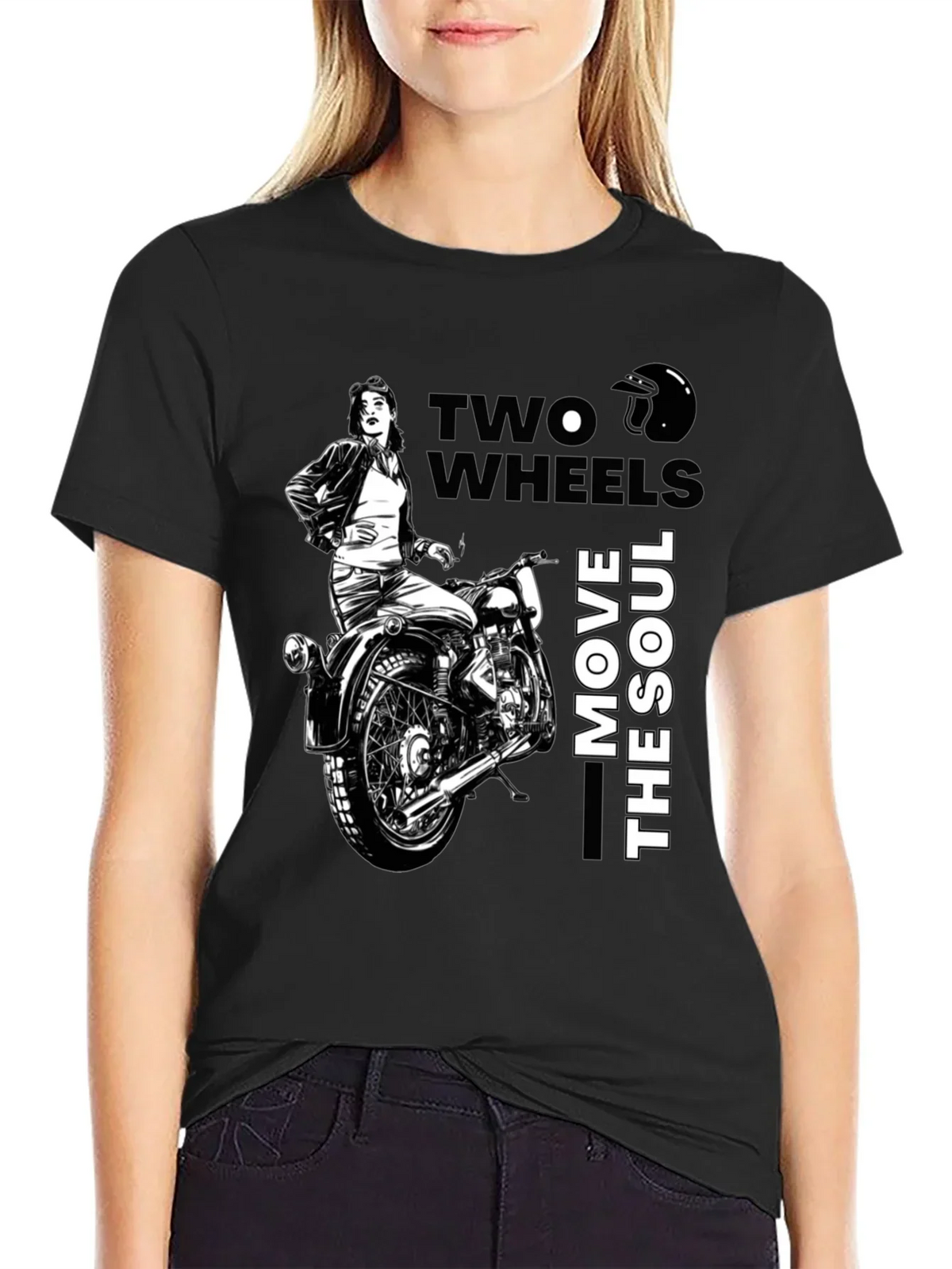 Two Wheels Move The Soul Biker T-Shirt