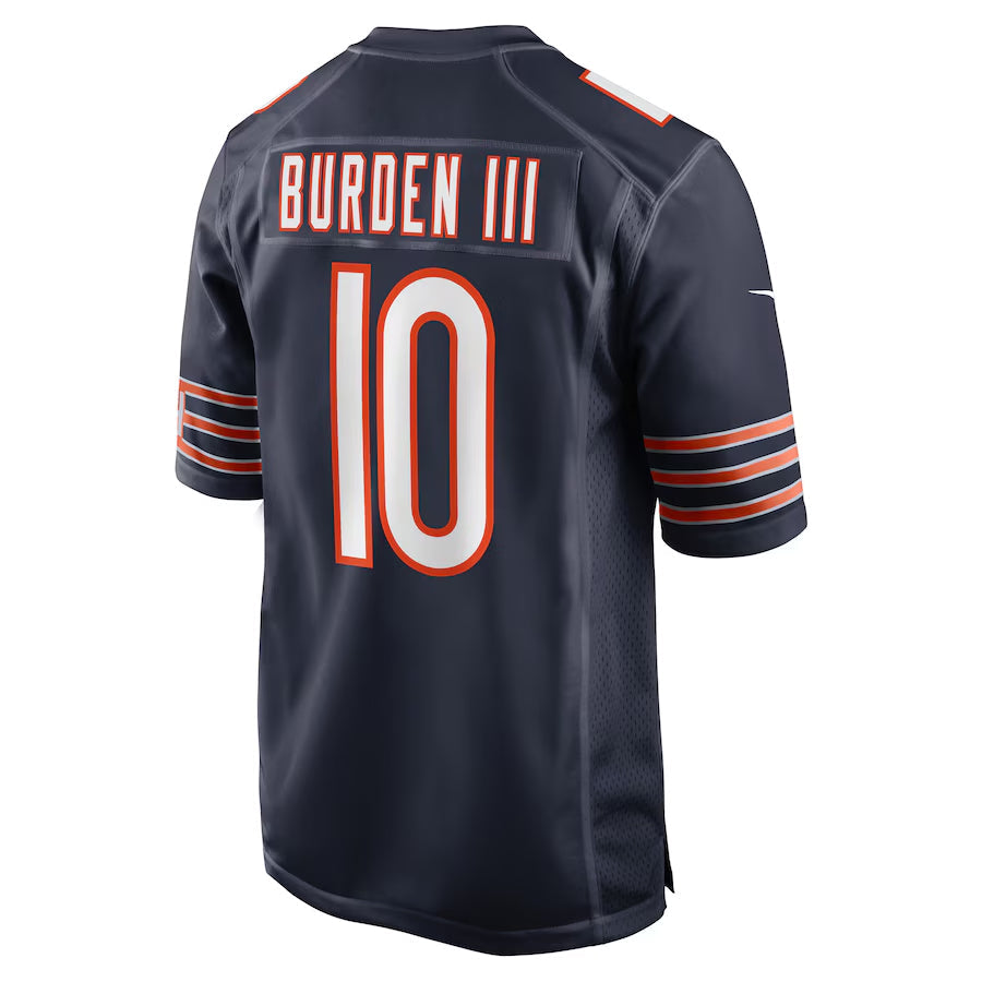 C.Bears #10 Luther Burden III Player Navy Home Game Football Jerseys