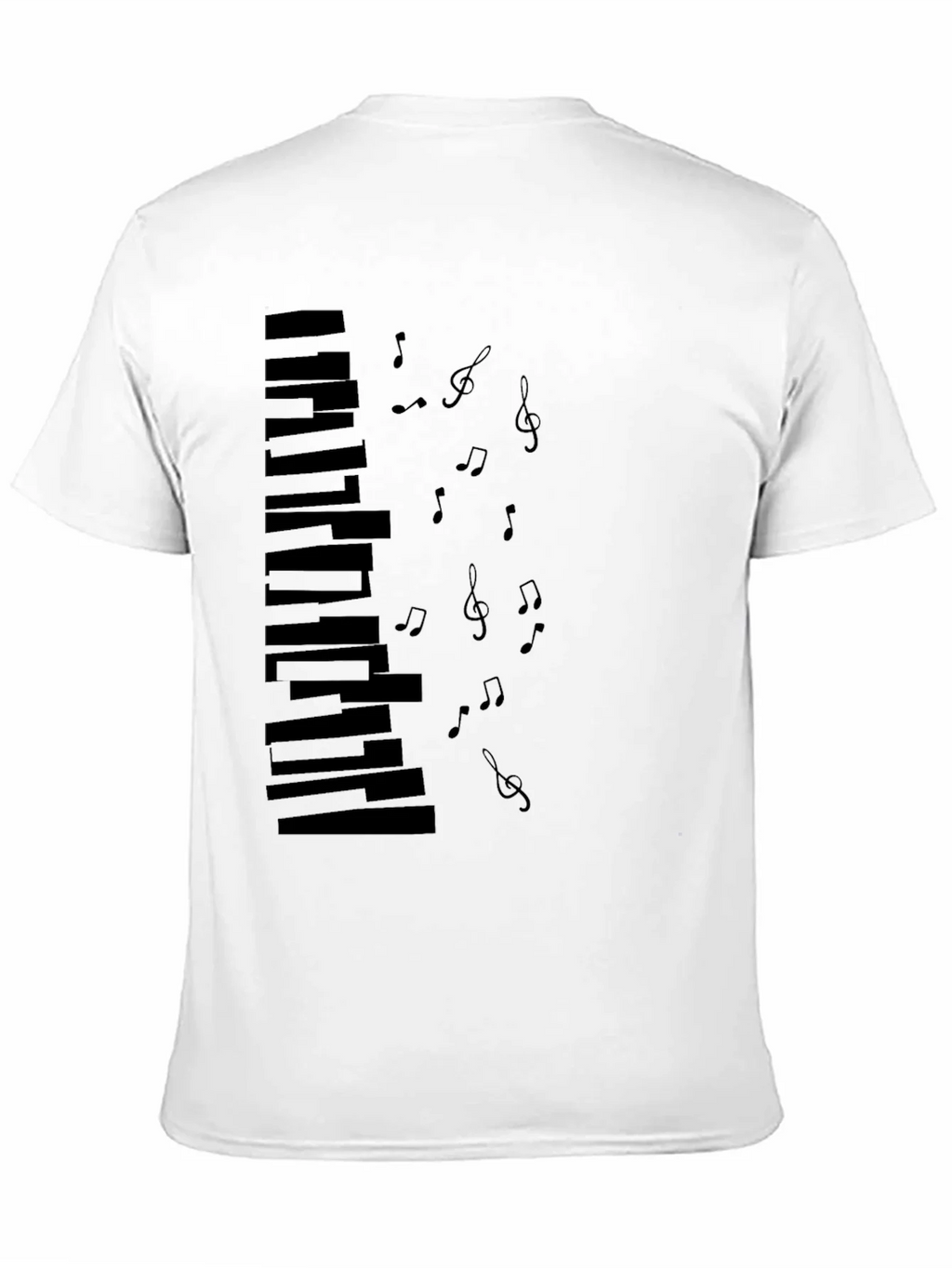 Musical Keys Graphic Black T-Shirt