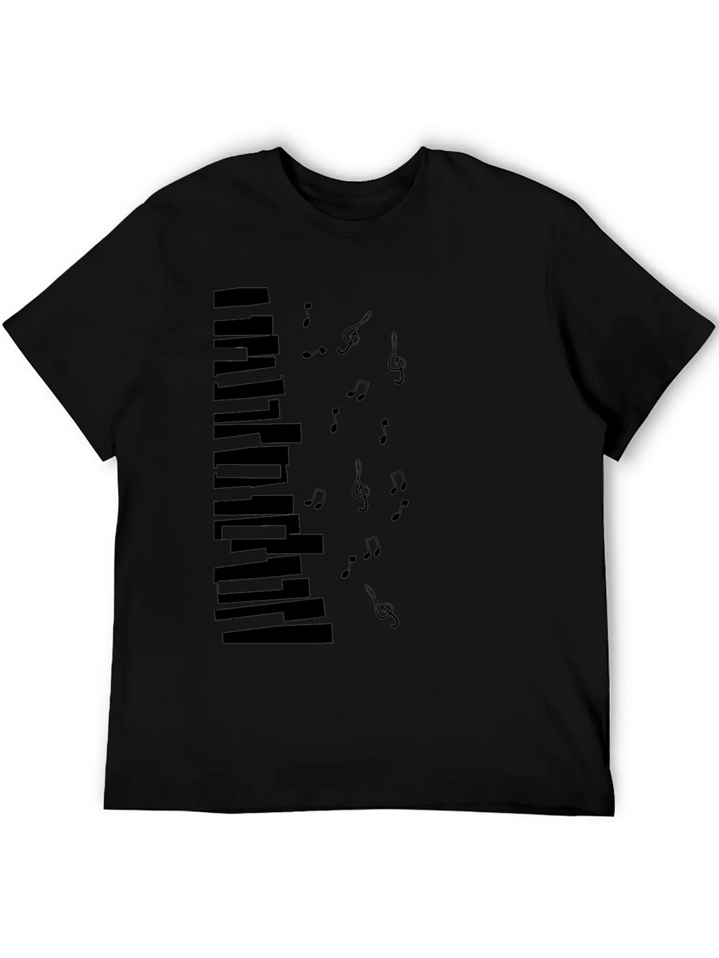 Musical Keys Graphic Black T-Shirt