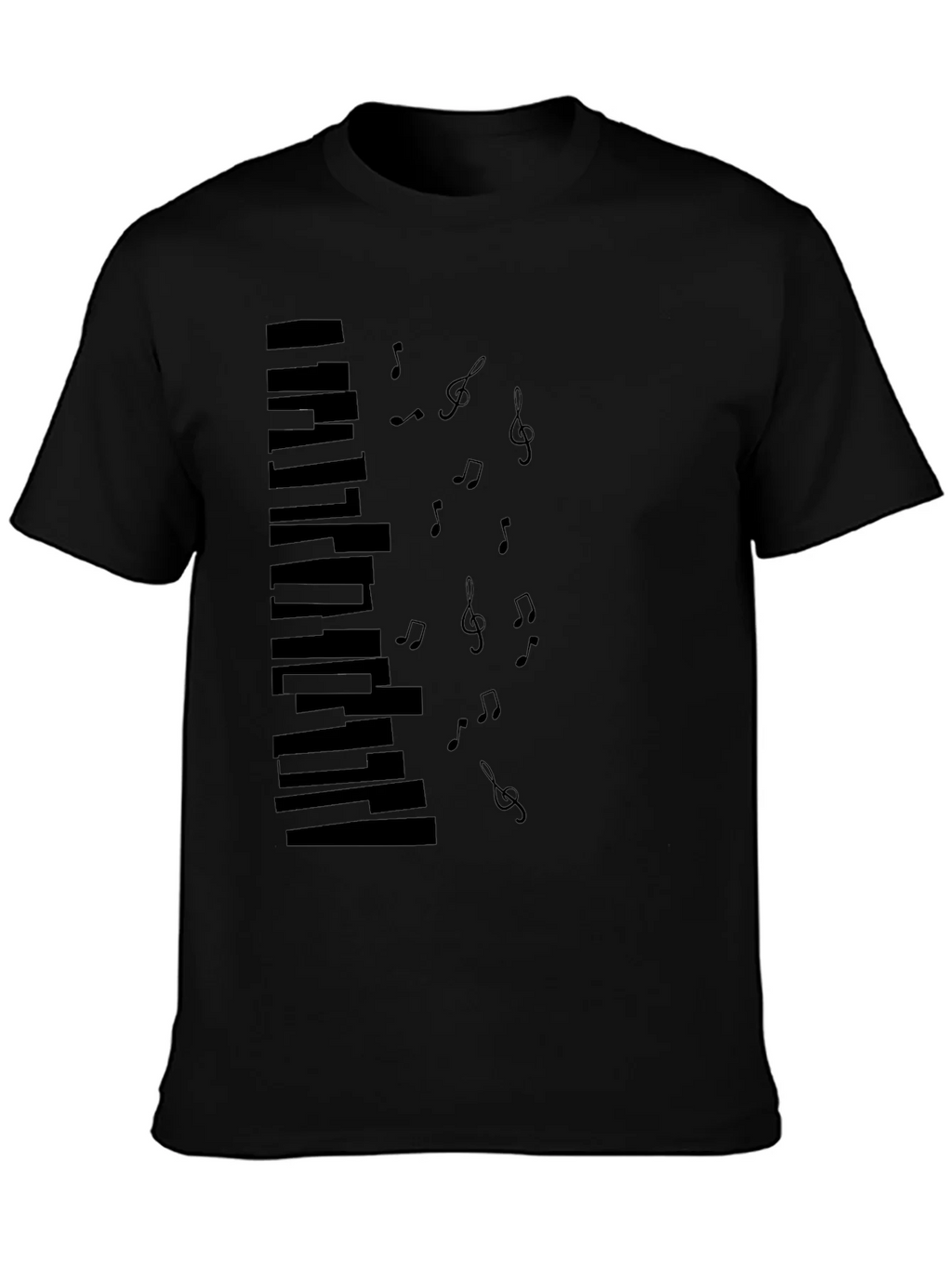 Musical Keys Graphic Black T-Shirt