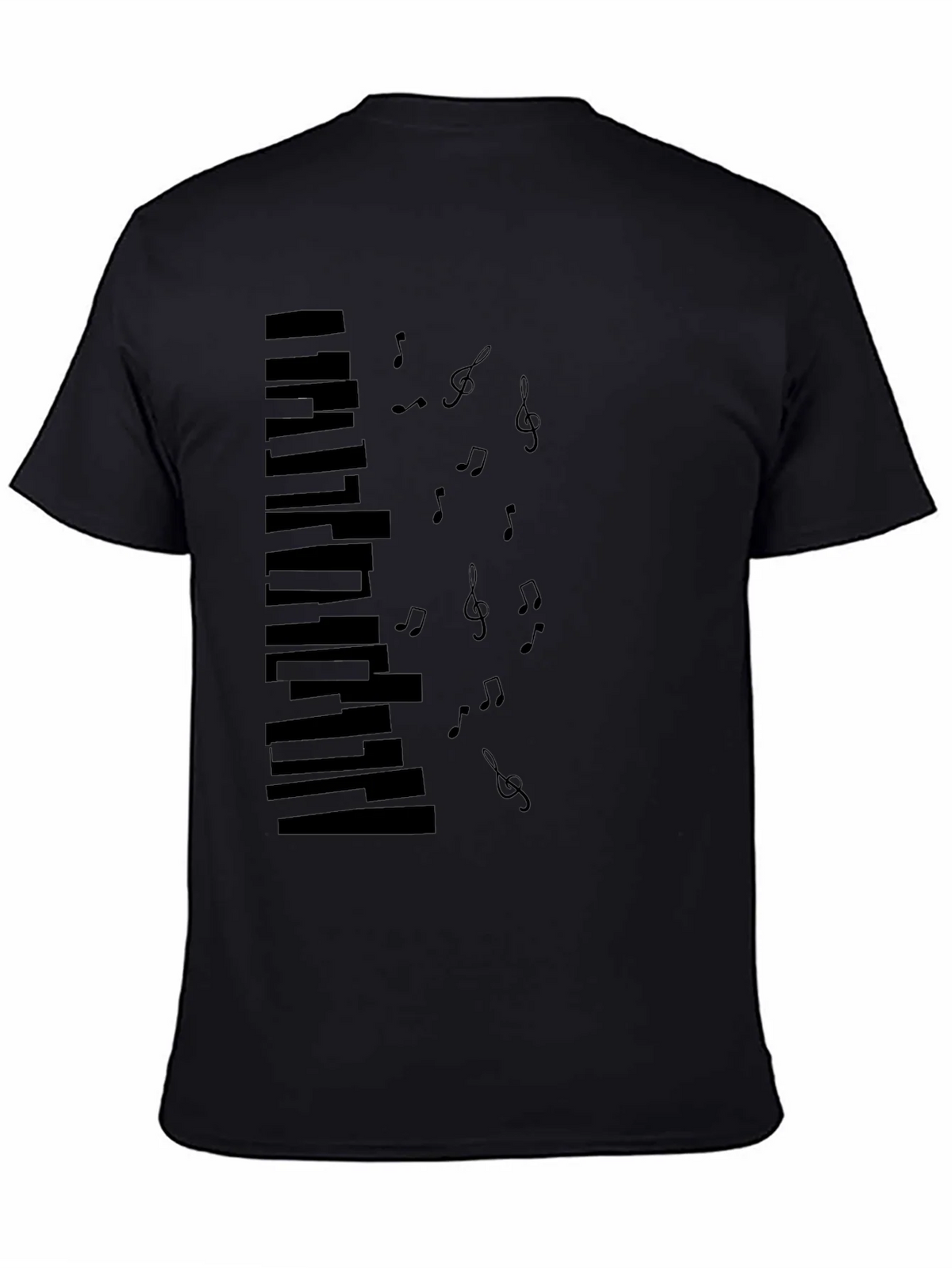 Musical Keys Graphic Black T-Shirt