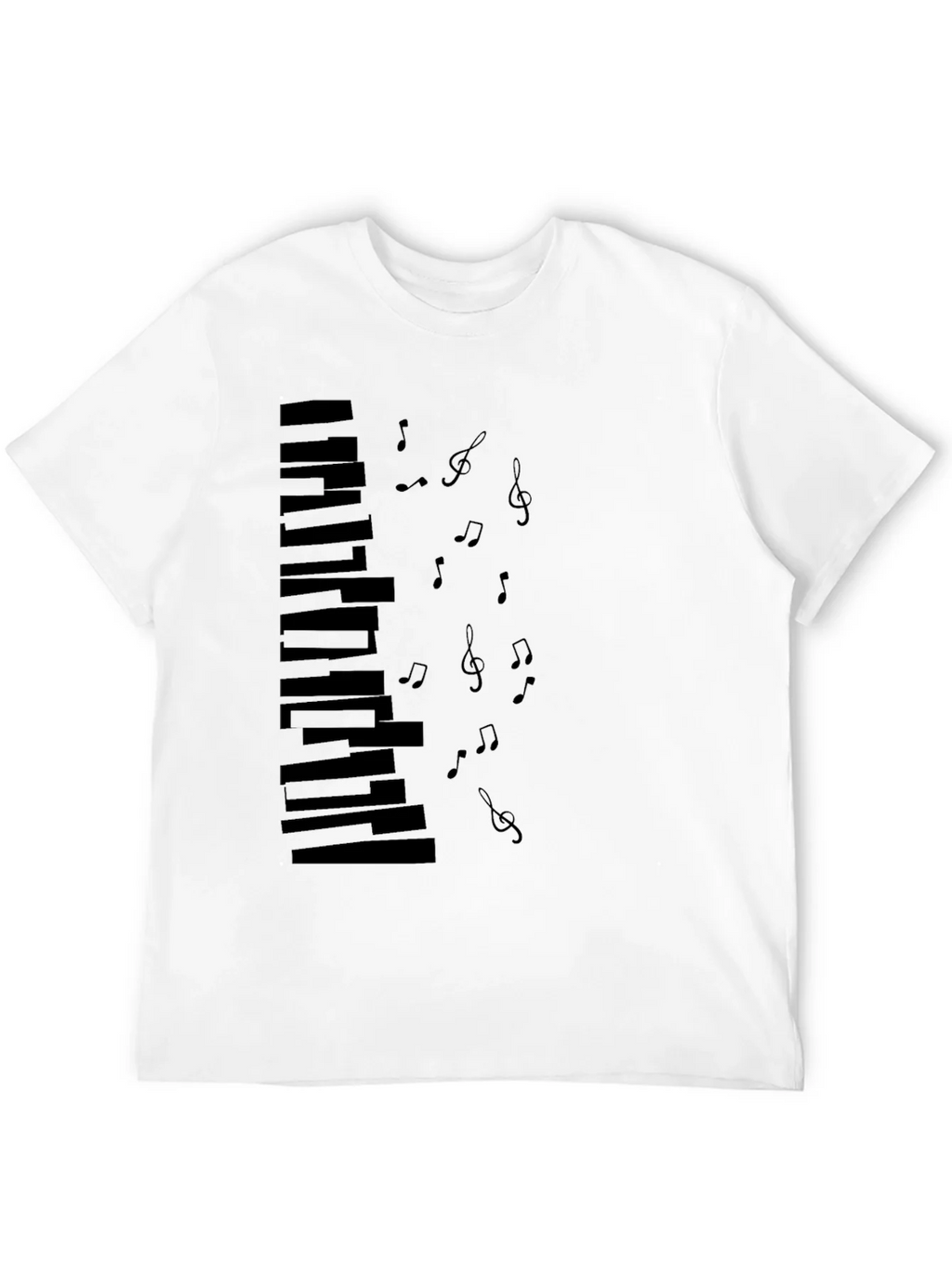 Musical Keys Graphic Black T-Shirt
