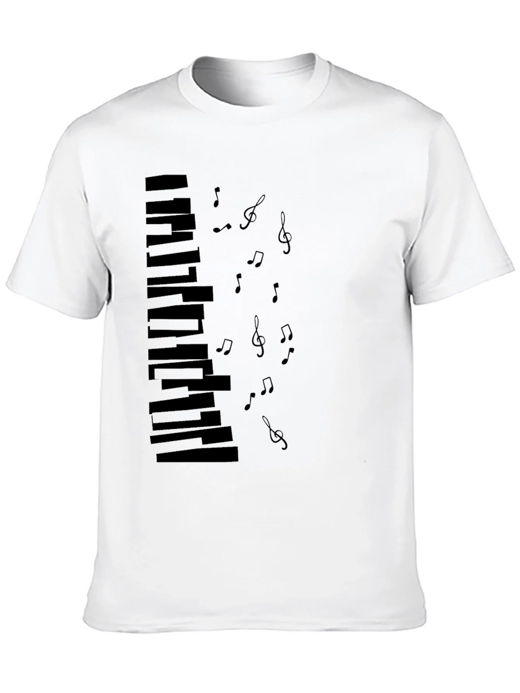 Musical Keys Graphic Black T-Shirt