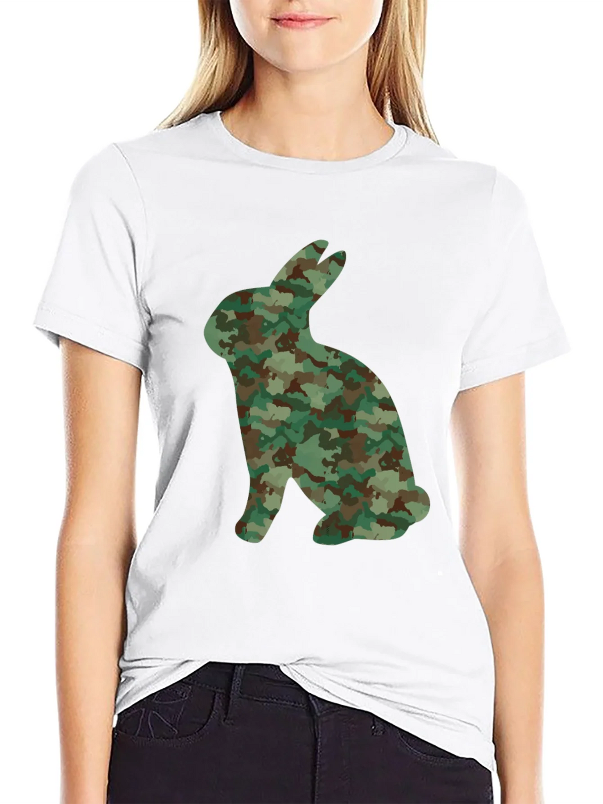 Camo Bunny T-Shirt - Unique Graphic Tee