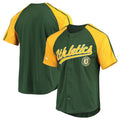 Athletics Blank Player Green Button-Down Raglan Replica Baseball Jerseys