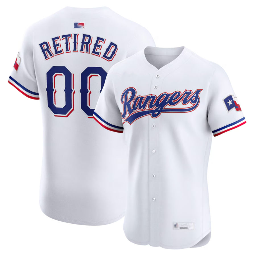 Custom T.Rangers White Home Elite Pick-A Replica Baseball Jerseys