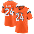 D.Broncos #24 Champ Bailey Player Orange Home Game Football Jerseys
