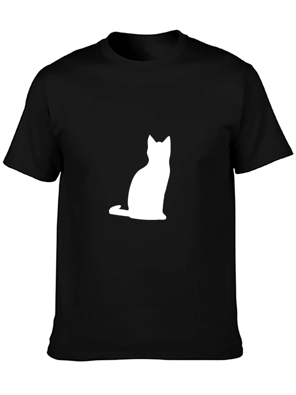 Cat Silhouette T-Shirt - Classic Black Tee