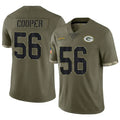 GB.Packers #56 Edgerrin Cooper Player Salute To Service Olive Football Jerseys