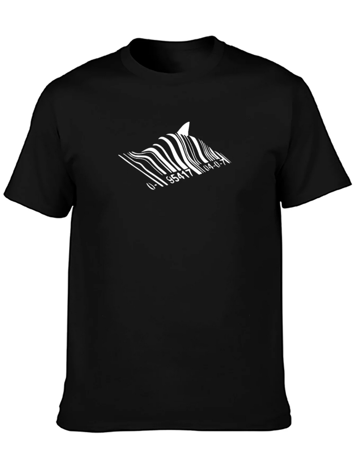Shark Barcode T-Shirt - Unique Graphic Tee