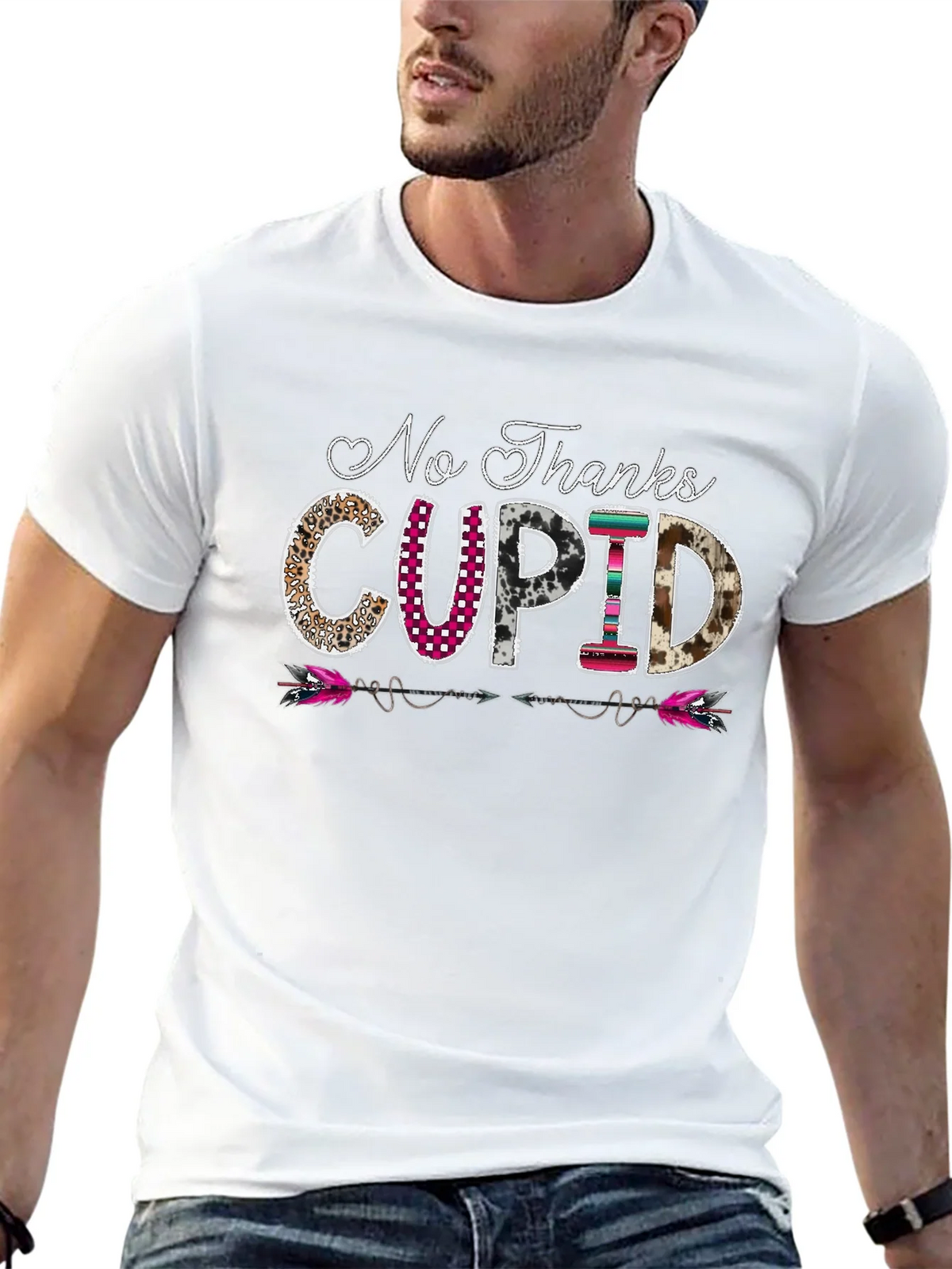 No Thanks Cupid Graphic Tee - Valentines Day