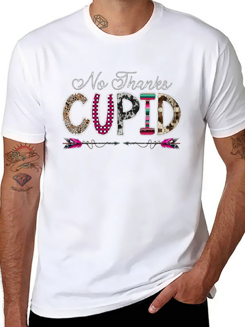No Thanks Cupid Graphic Tee - Valentines Day