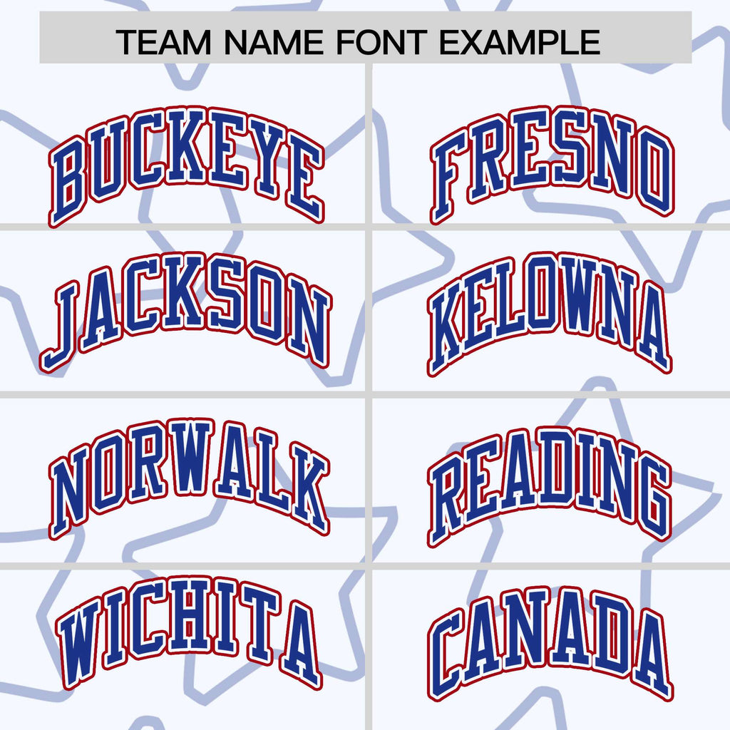 Custom White Royal Varsity Full-Snap Star Pattern Letterman Baseball Jacket