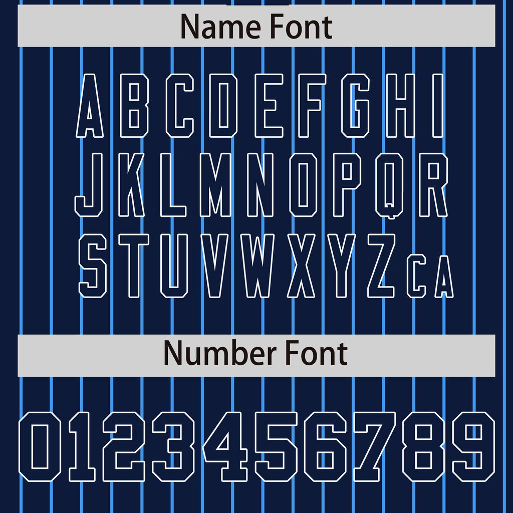 Custom Navy Powder Blue Raglan Sleeves Varsity Full-Snap Pinstripe Letterman Baseball Jacket