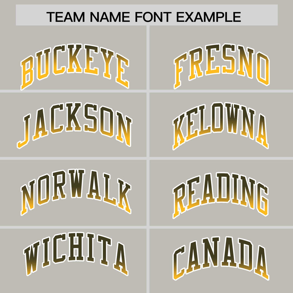 Custom Gray Olive-Gold Gradient Varsity Full-Snap Raglan Sleeves Baseball Jacket