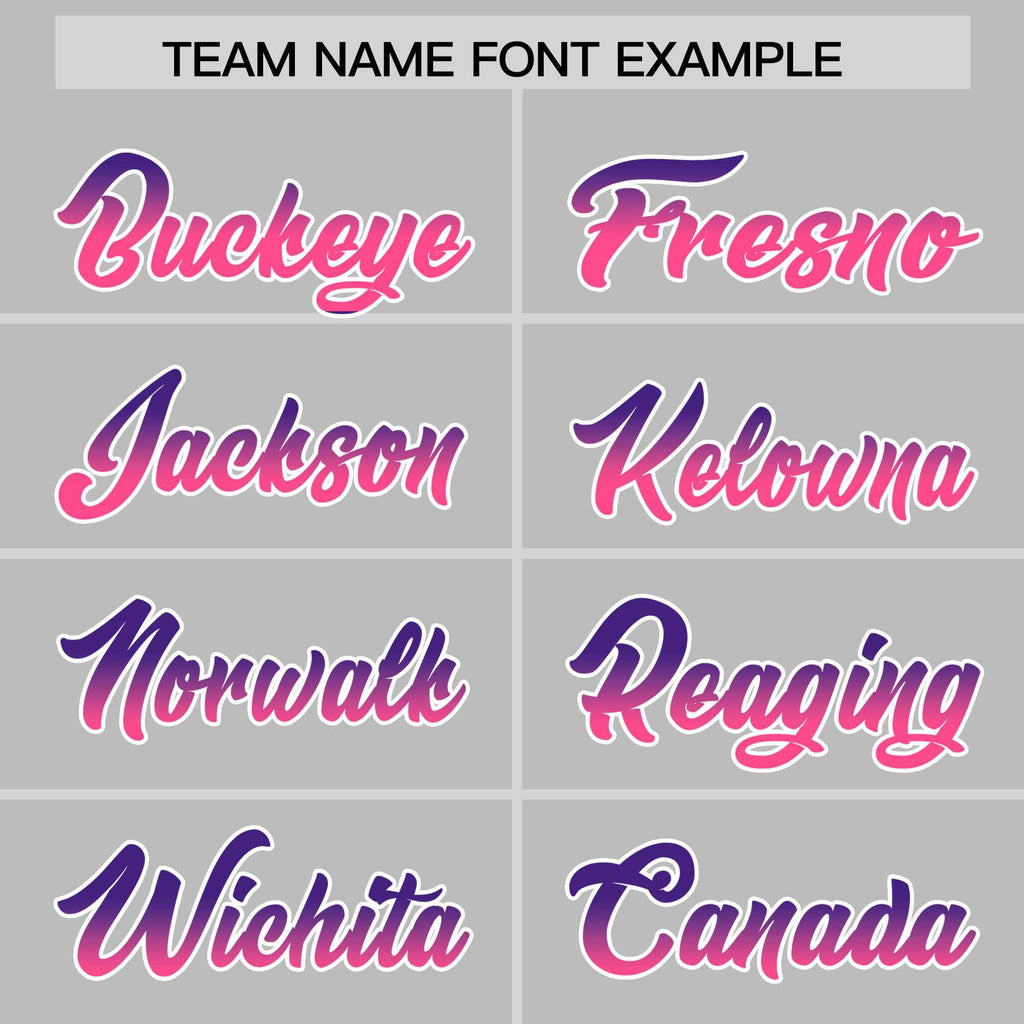 Custom Gray Purple-Pink Gradient Varsity Full-Snap Raglan Sleeves Baseball Jacket