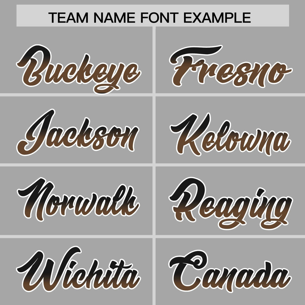 Custom Gray Black-Light Brown Gradient Varsity Full-Snap Raglan Sleeves Baseball Jacket