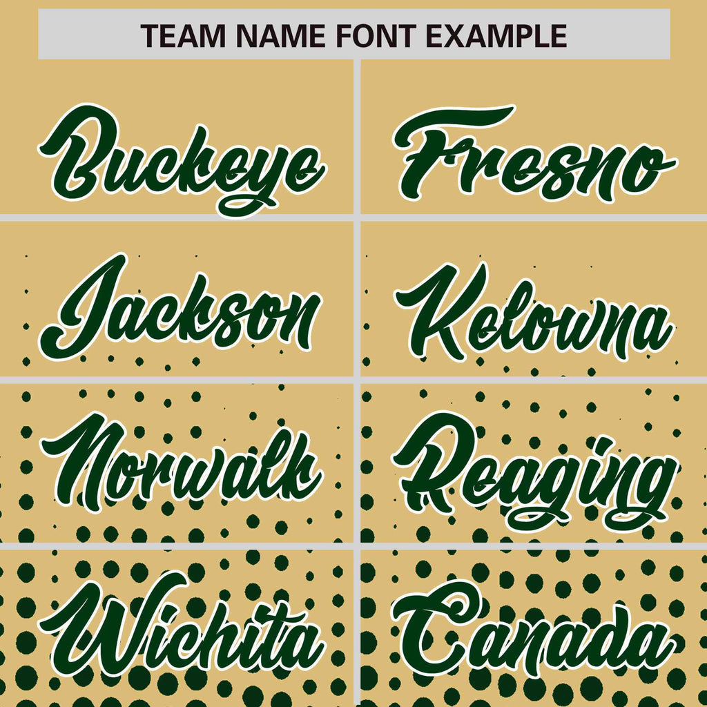 Custom Khaki Green Gradient Varsity Full-Snap Polka Dot Pattern Letterman Baseball Jacket