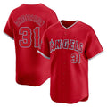 LA.Angels #31 Tyler Anderson Player Red Home Limited Baseball Jerseys