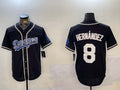 LA.Dodgers #8 Enrique Hern��������ndez Black Player Cool Base Stitched Baseball Jerseys