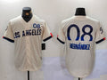 LA.Dodgers #8 Kik����| Hern��������ndez Cream Player Limited Stitched Baseball Jerseys
