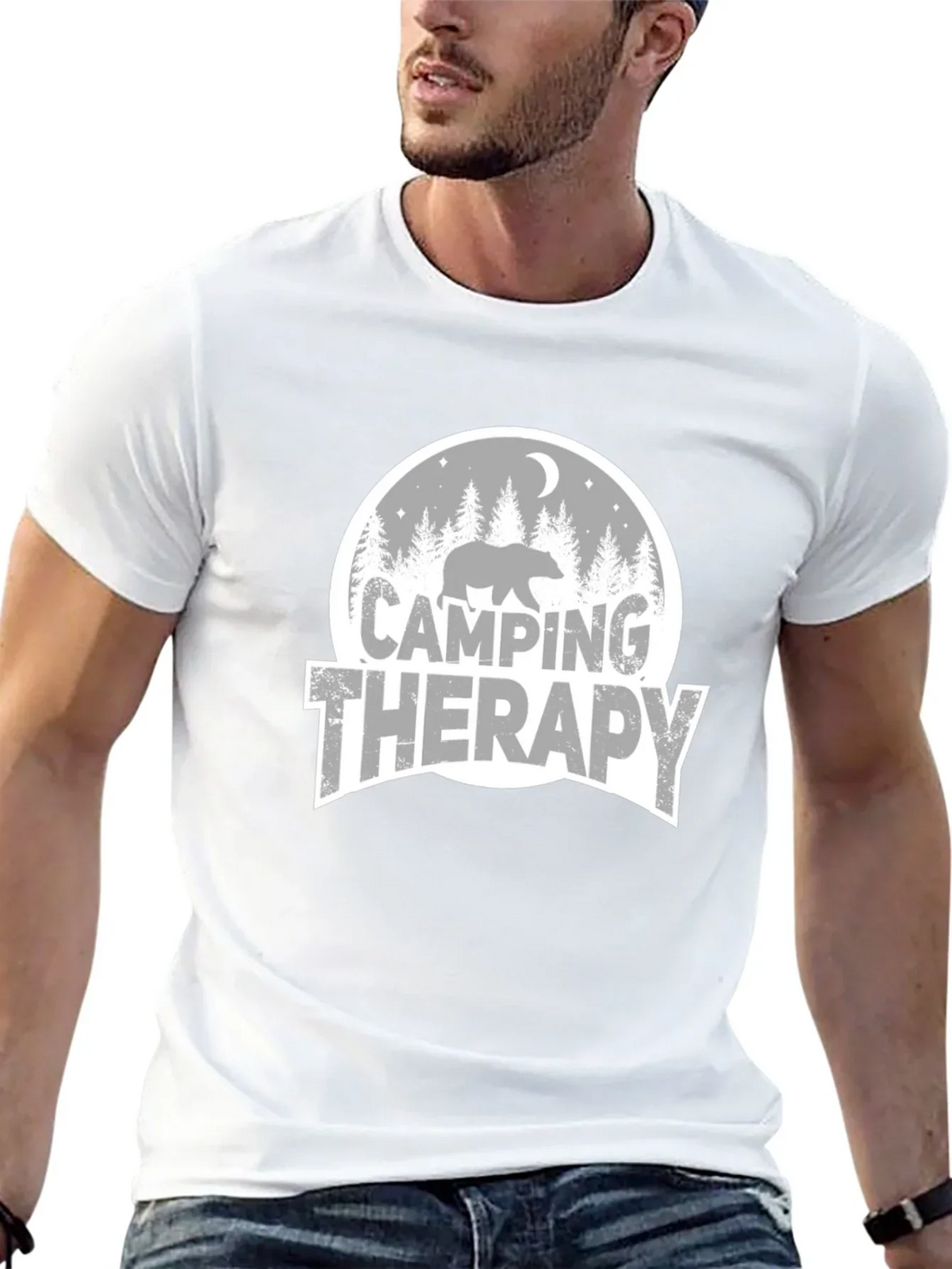 Camping Therapy Graphic T-Shirt