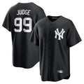 NY.Yankees #99 Aaron Judge Player Black Lights Out Replica Baseball Jerseys