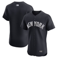 NY.Yankees Blank Player Black Home Replica Elite Baseball Jerseys