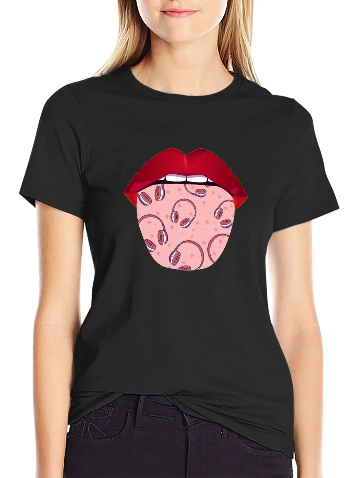 Statement Tongue T-Shirt - Music Lover