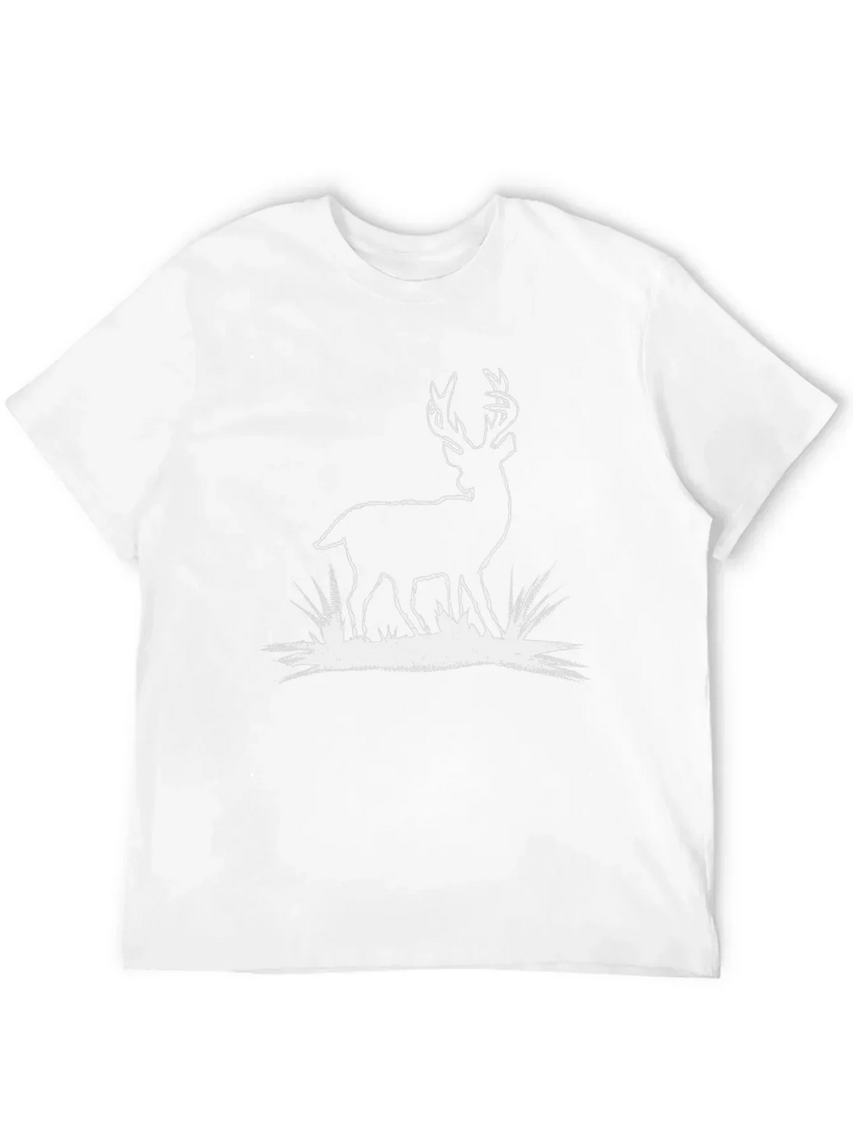 Deer Graphic Tee - Black Cotton T-Shirt