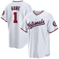W.Nationals #1 MacKenzie Gore Player White Home Replica Baseball Jerseys