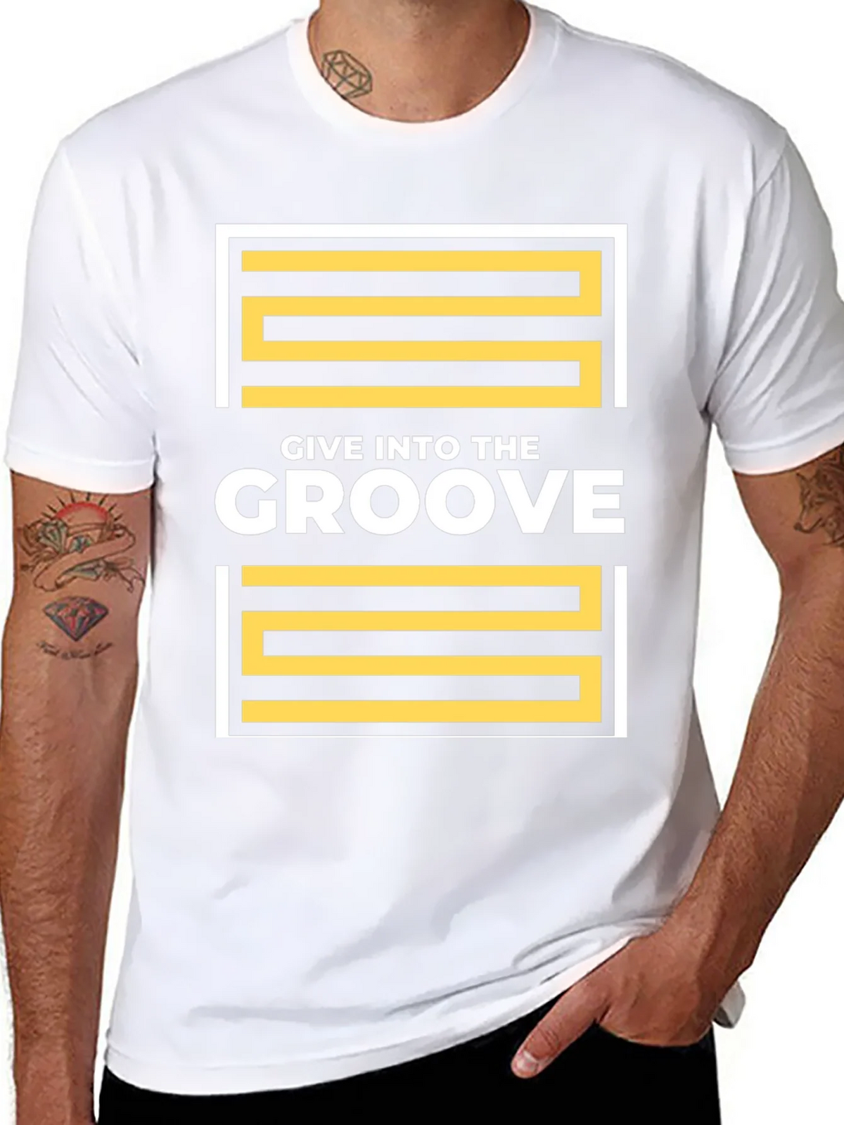 Give Into The Groove Black T-Shirt