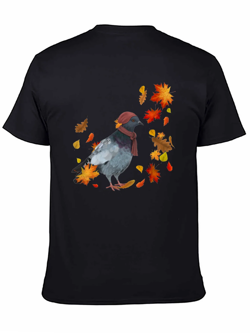 Pigeon Fall T-Shirt - Autumn Bird Tee