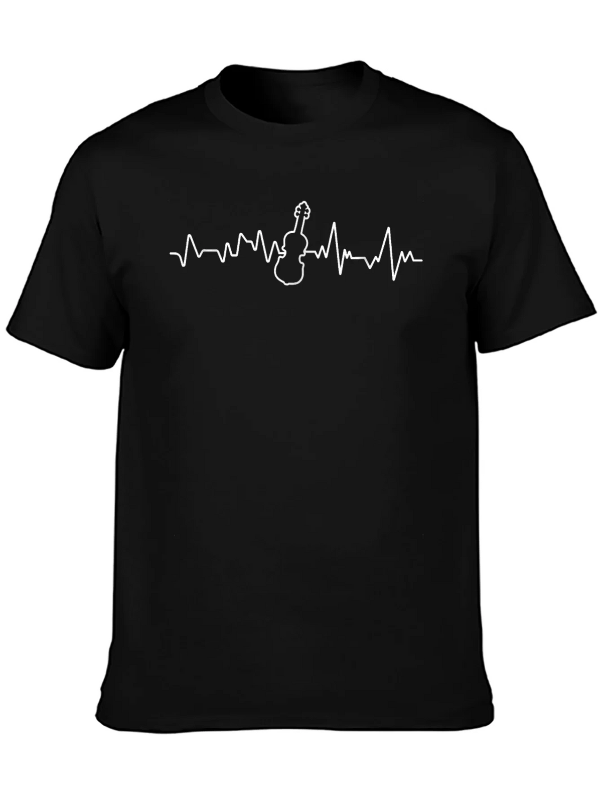 Violin Heartbeat Graphic Tee - Musician T-Shirt