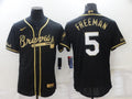 Men's Atlanta Braves Freedie Freeman #5 Black Replica Jersey